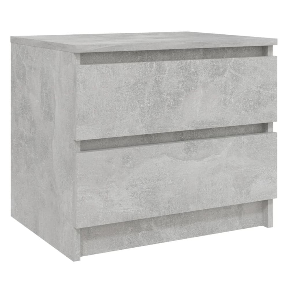 Vidaxl Nočný stolík betónový sivý 50x39x43,5 cm drevotrieska